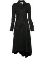 Aganovich Curved Shirt Dress - Black
