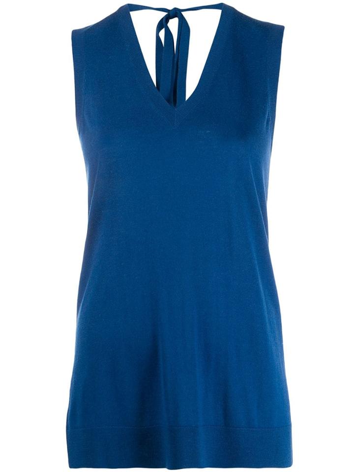 Pringle Of Scotland Tunic Knit Top - Blue