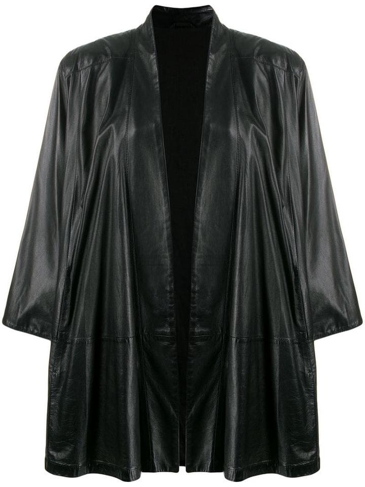 Gianfranco Ferré Pre-owned Oversized Open Coat - Black