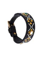 Valentino Garavani Hand Painted Bracelet, Women's, Black, Calf Leather