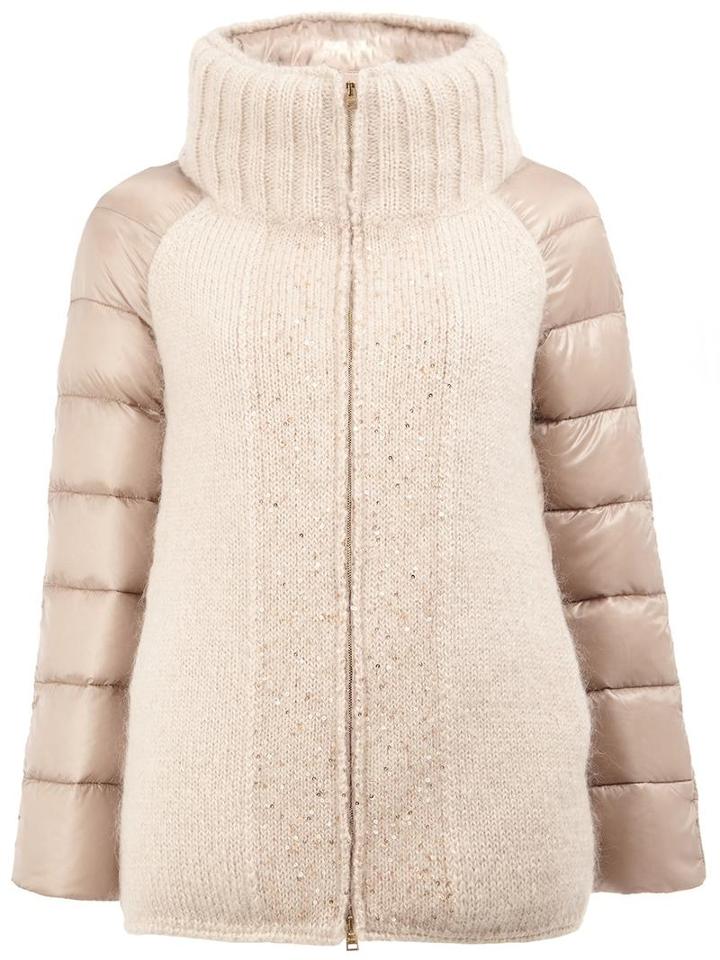 Herno Funnel Neck Puffer Jacket, Women's, Size: 42, Pink/purple, Silk/feather Down/polyester/polyamide