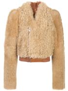 Rick Owens Zioniz Shearling Bomber Jacket - Neutrals
