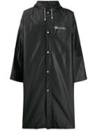 Sergio Tacchini Logo Print Boxy Raincoat - Black