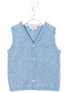 V-neck Knitted Gilet - Kids - Cashmere - 4 Yrs, Blue, Cashmirino