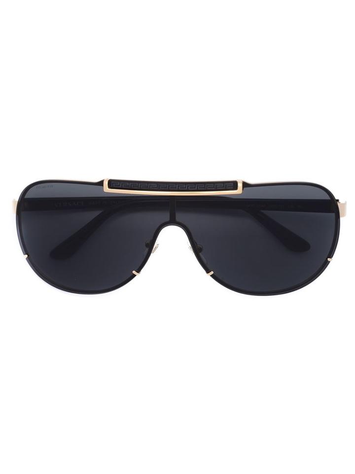 Versace Aviator Sunglasses, Men's, Black, Acetate/metal (other)