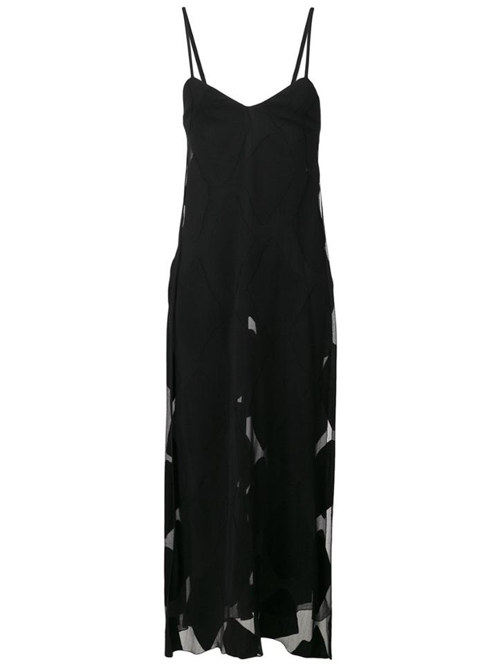 Federica Tosi Sheer Panelled Wide Leg Jumpsuit - Black