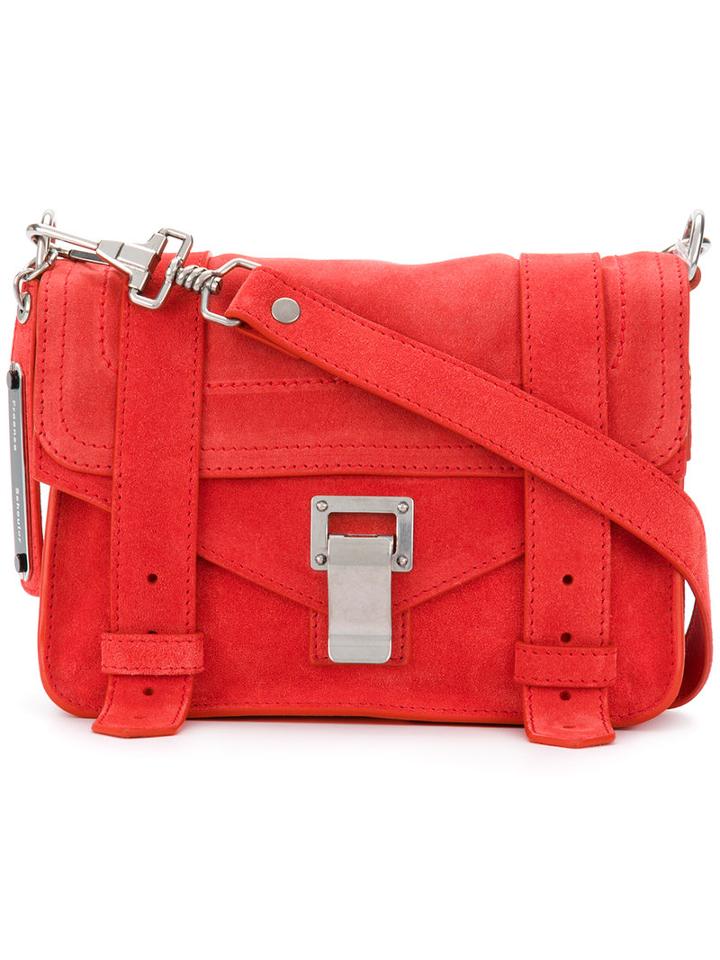 Proenza Schouler - Buckle Crossbody Bag - Women - Suede - One Size, Red, Suede
