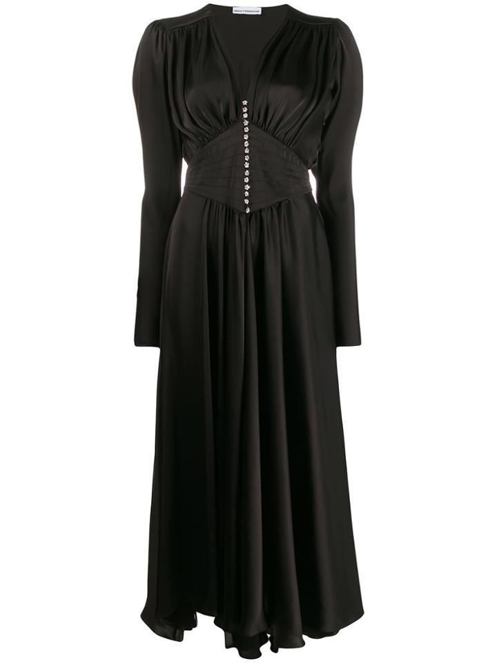 Paco Rabanne Crystal Button Dress - Black