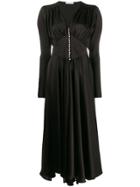 Paco Rabanne Crystal Button Dress - Black