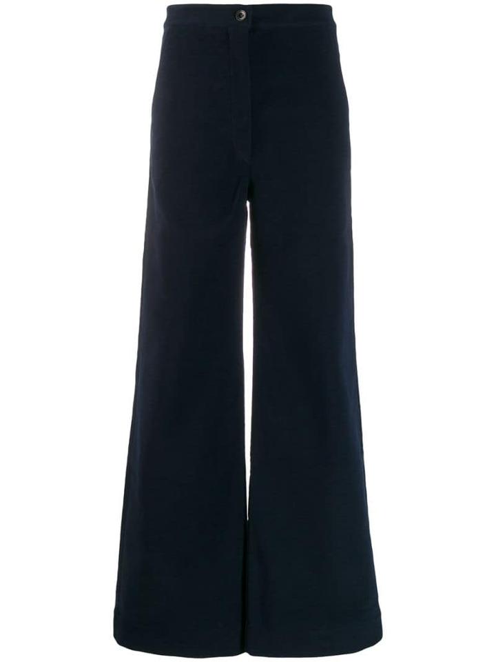 Katharine Hamnett London Anna Moleskin Trousers - Blue