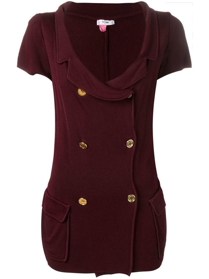 Céline Vintage 1970's Double-breasted Top - Red