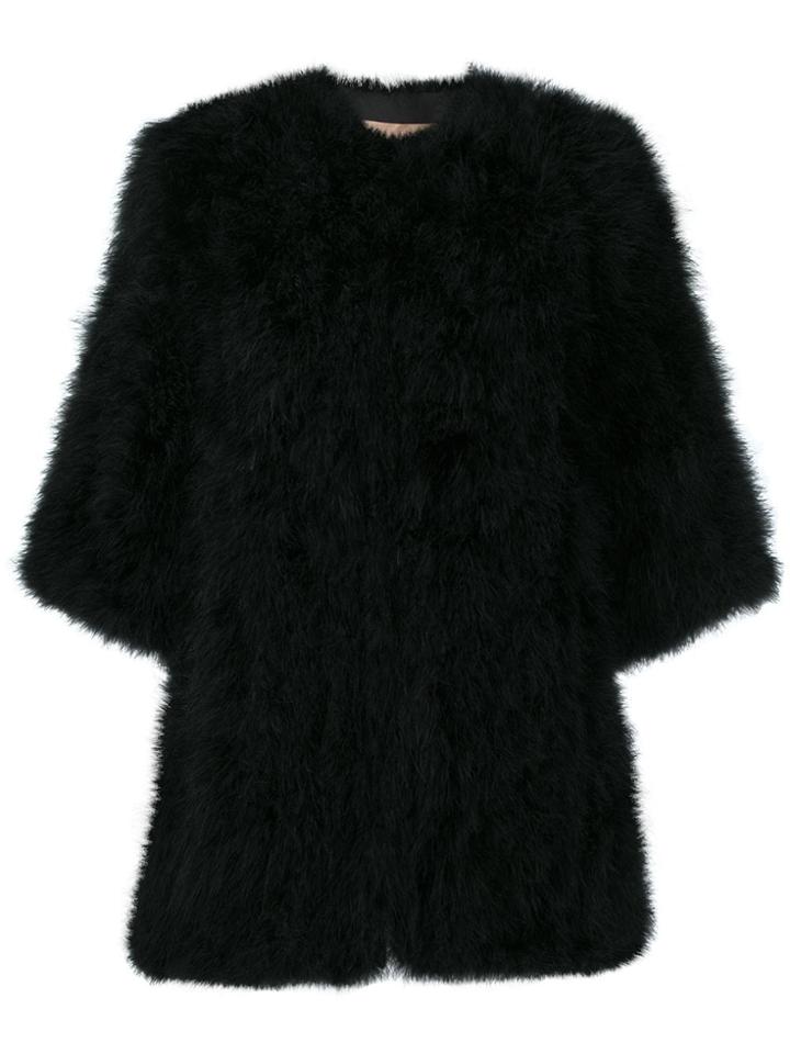 Yves Salomon Feather Jacket - Black