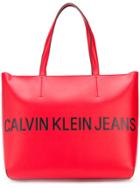 Calvin Klein Jeans Logo Tote Bag - Red