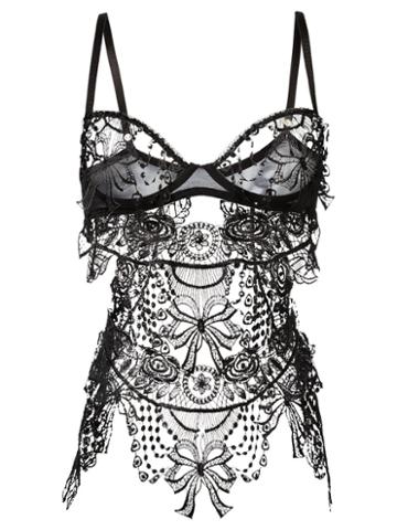 Belle Et Bon Bon Bisoux Crystal Embellished Body, Women's, Size: Small, Black, Cotton/nylon/spandex/elastane