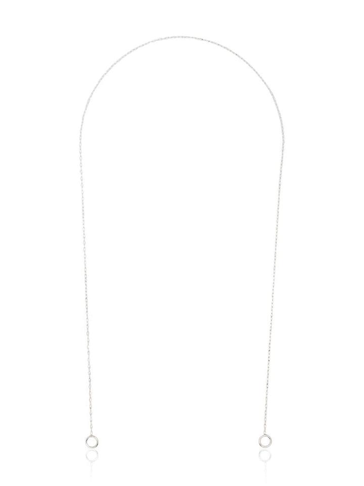 Marla Aaron Sterling Silver Square Link Chain - Metallic