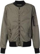 Hudson Zipped Bomber Jacket, Men's, Size: Medium, Green, Cotton/supima Cotton