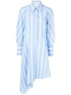 Ports Pure Striped Shirt Dress - Blue