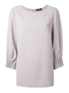 Steffen Schraut Pleated Sleeve Blouse, Women's, Size: 36, Grey, Polyester