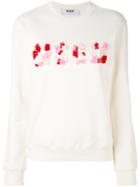 Msgm - Knitted Embroidered Top - Women - Cotton - M, Nude/neutrals, Cotton