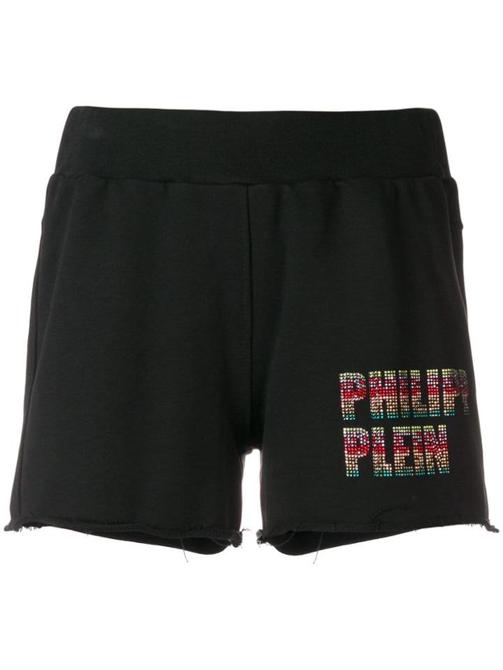 Philipp Plein Plein Embellished Shorts - Black
