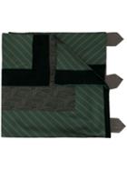Sacai Striped Pattern Scarf - Green