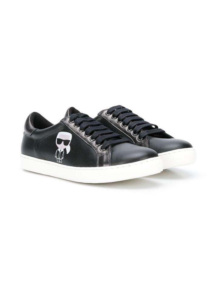 Karl Lagerfeld Kids Teen K/ikonic Low-top Sneakers - Black