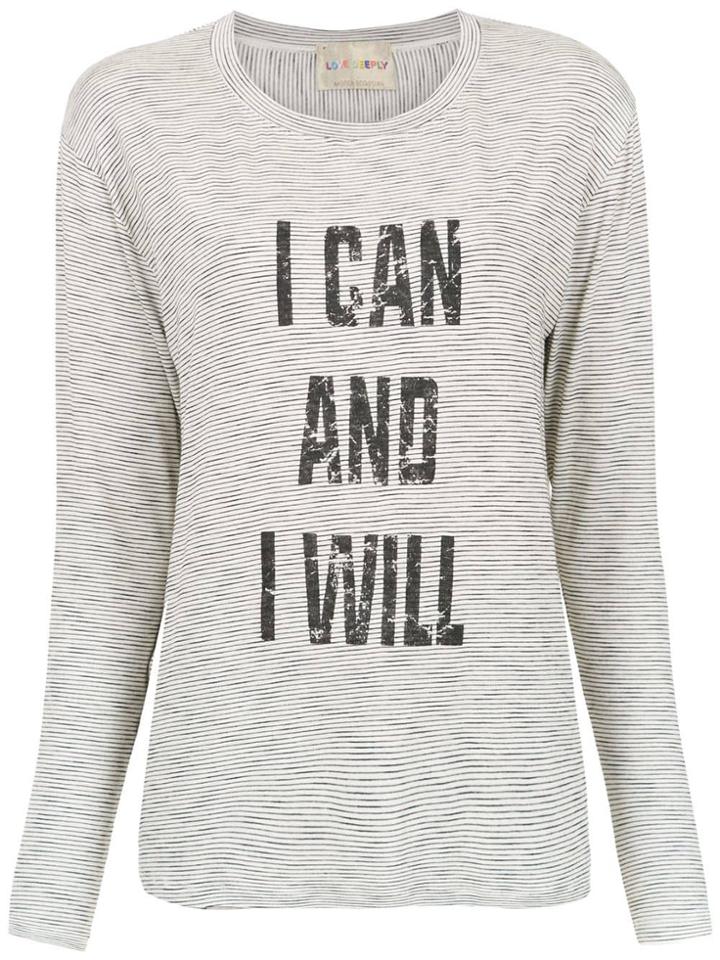Andrea Bogosian Striped Printed Top - Grey