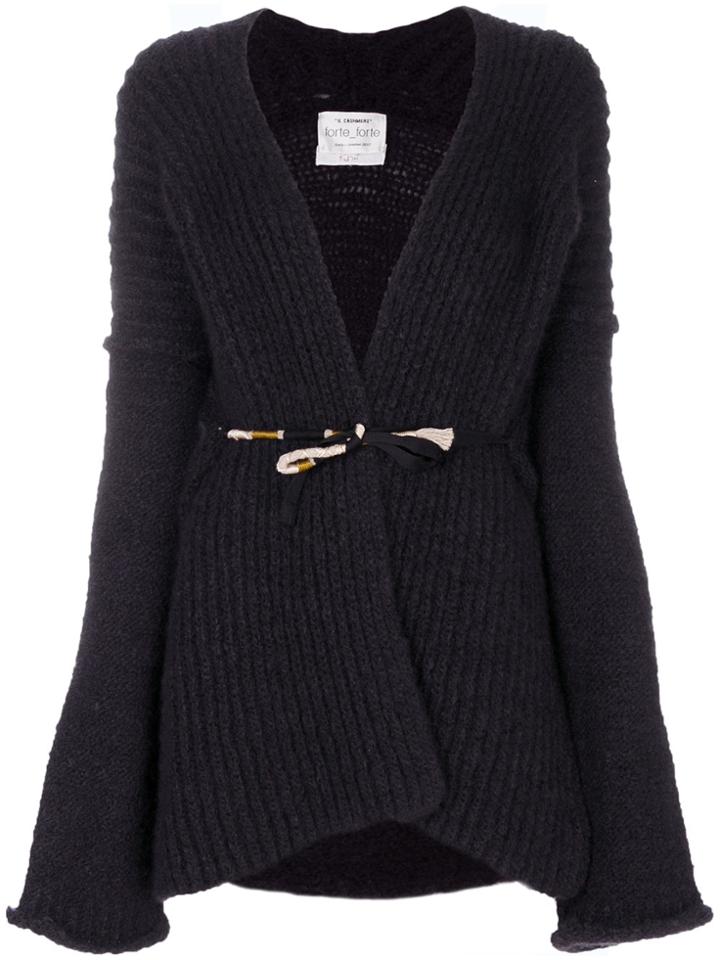Forte Forte Belted Cardigan - Blue