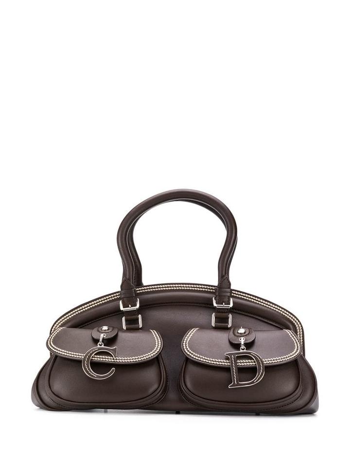 Christian Dior Pre-owned 2000's Contrast-stitch Bag - Brown
