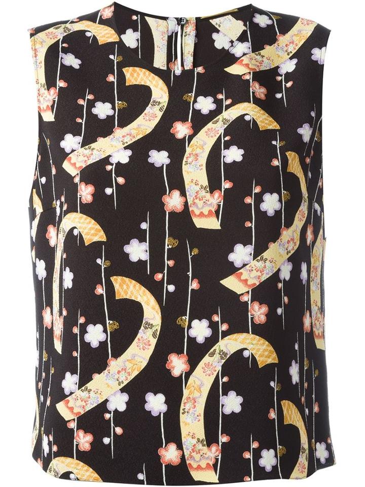 Saint Laurent Kimono Print Top