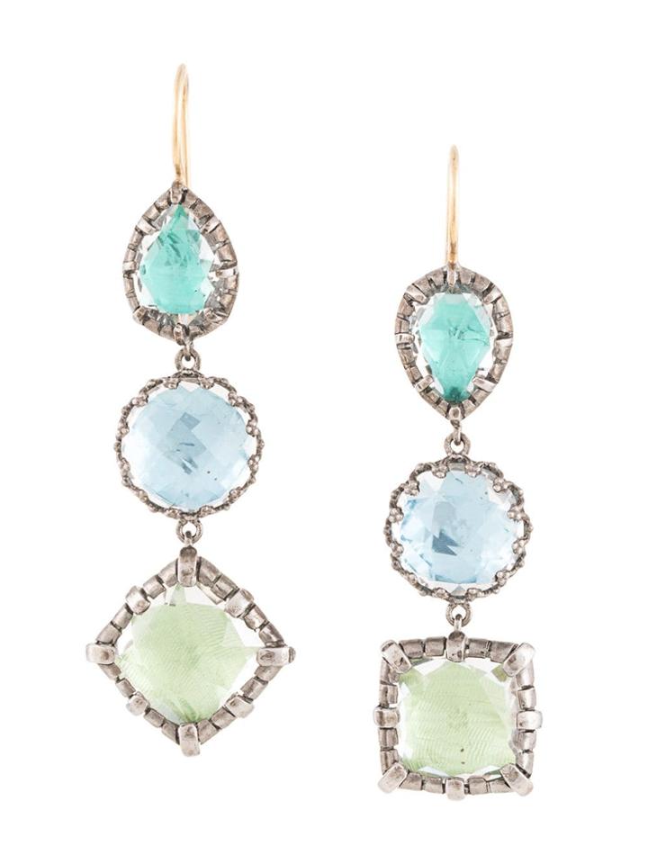 Larkspur & Hawk Long Drop Earrings - Blue