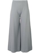 D.exterior Cropped Wide Leg Trousers - Grey