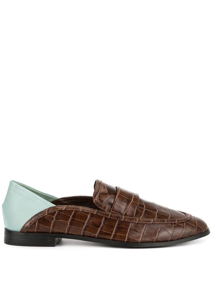 Senso Sabrina Croc-effect Loafers - Brown