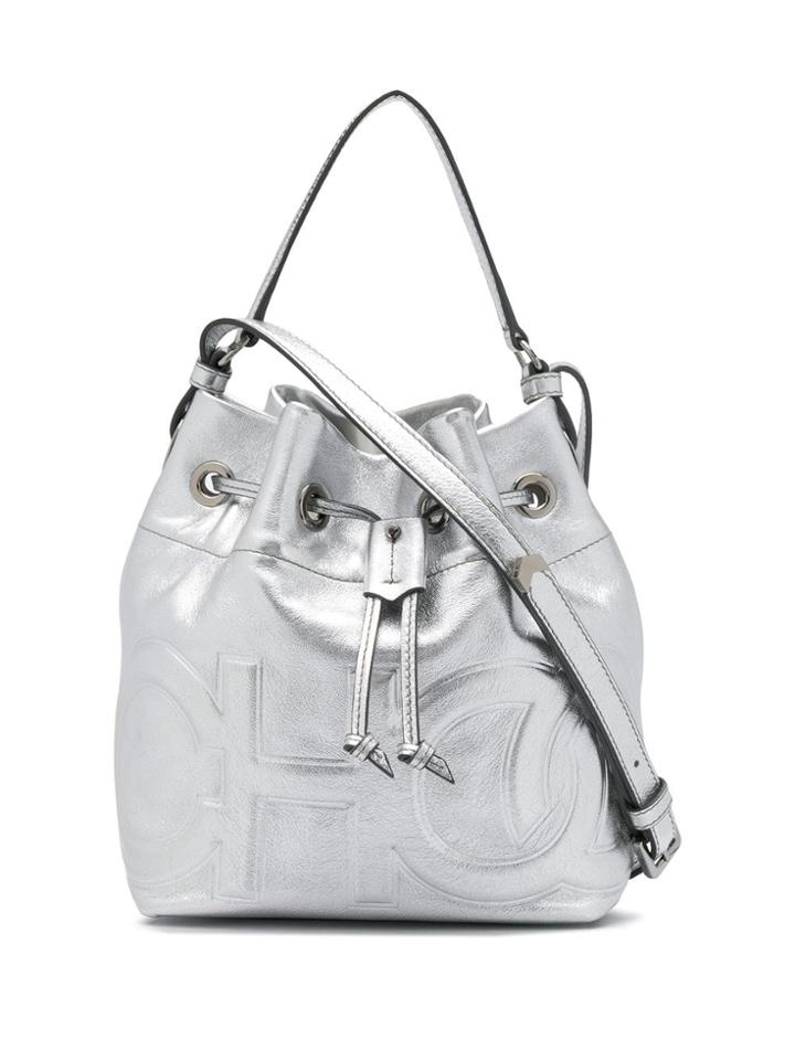 Jimmy Choo Small Juno Bucket Bag - Silver