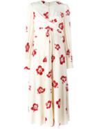 Saint Laurent Printed Crossover Bodice Dress