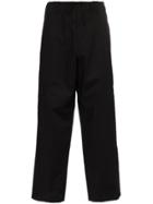 Yohji Yamamoto Black Wide-leg Drawstring Trousers