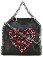 Stella Mccartney Small Falabella Crystal Heart Bag, Women's, Black, Artificial Leather/metal (other)/glass