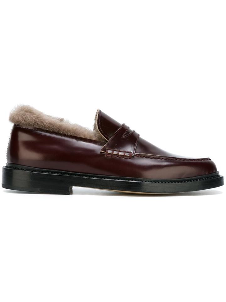 Weber Hodel Feder 'lymington' Fur Trim Loafers