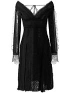 Ermanno Scervino Off-shoulder Lace Dress - Black