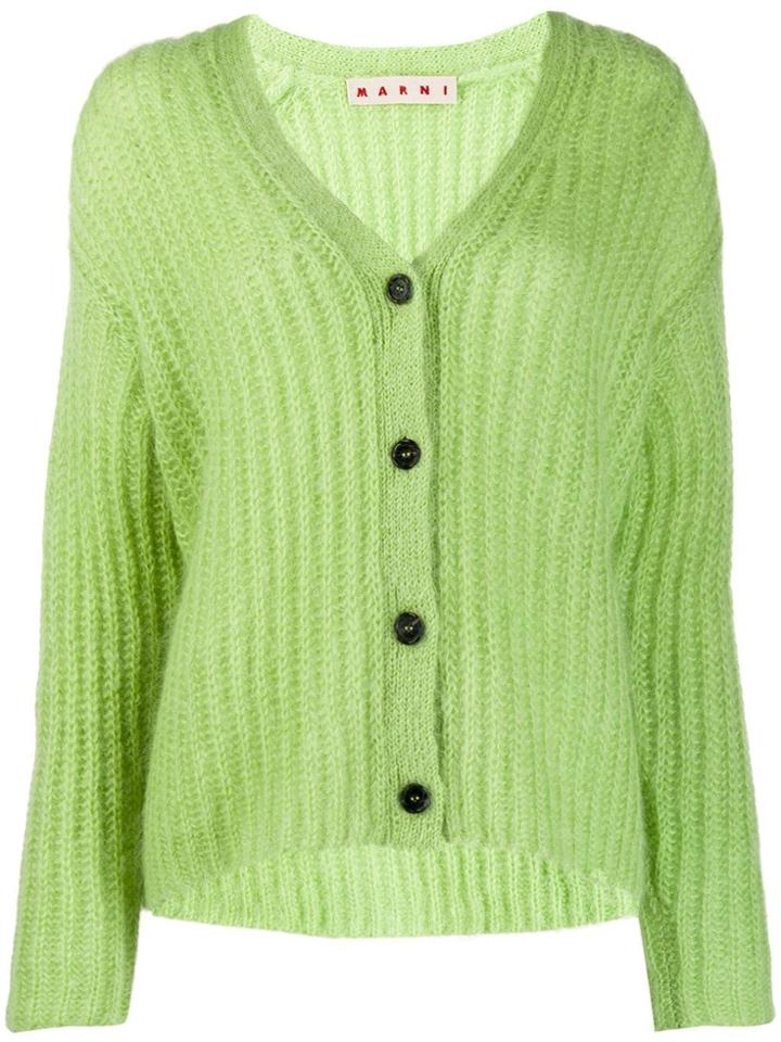 Marni Ribbed Cardigan - Green