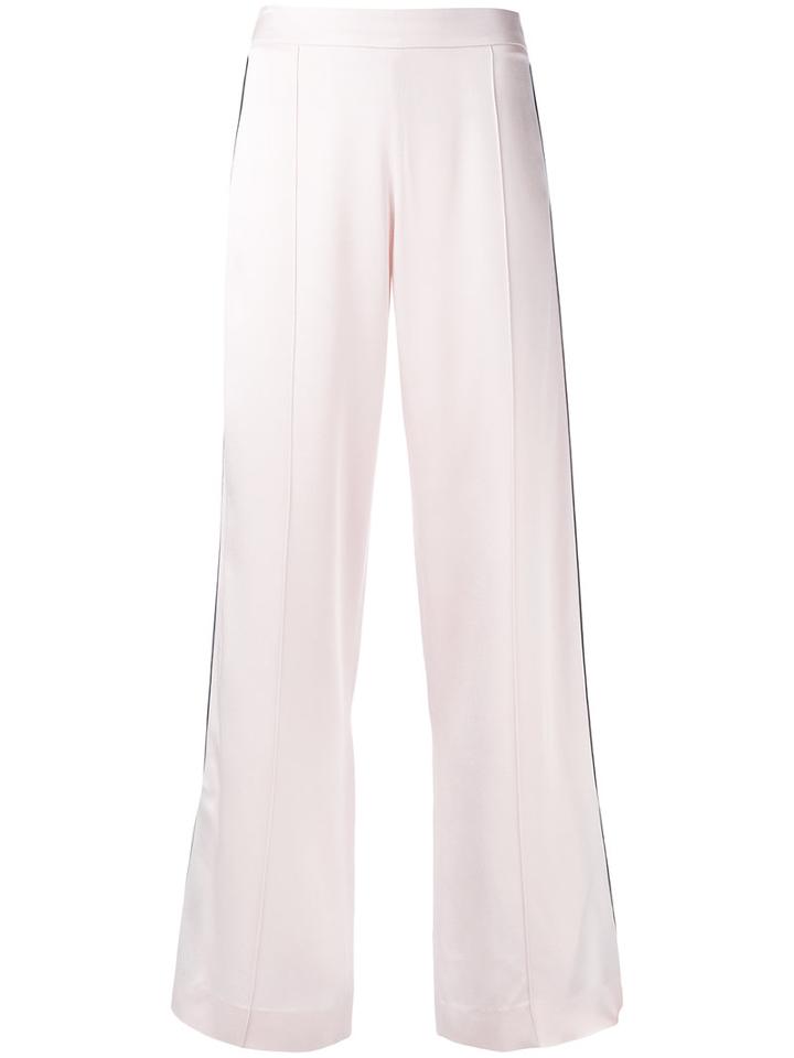 Mother Of Pearl Satin Crepe Wide-leg Pants, Women's, Size: 8, Pink/purple, Acetate/viscose
