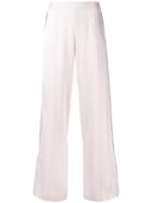 Mother Of Pearl Satin Crepe Wide-leg Pants, Women's, Size: 8, Pink/purple, Acetate/viscose
