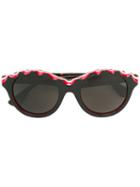 Retrosuperfuture 'mona Zigzag' Sunglasses, Women's, Black, Acetate