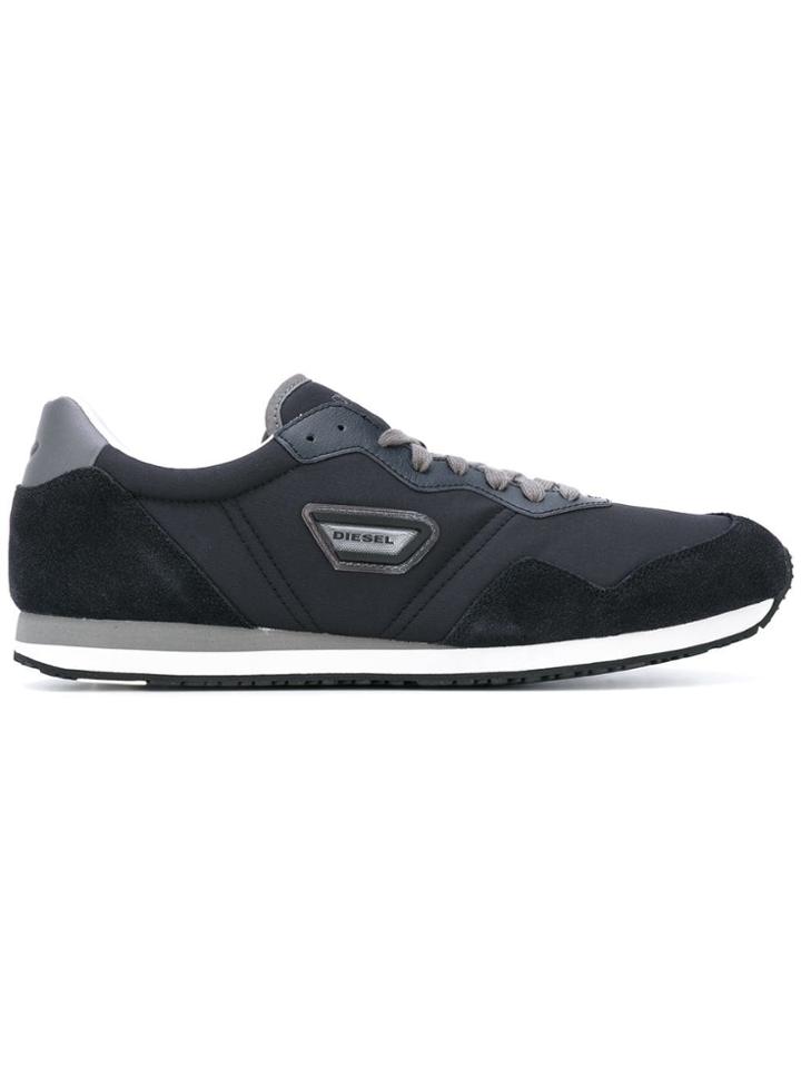 Diesel Lateral Logo Patch Sneakers - Black