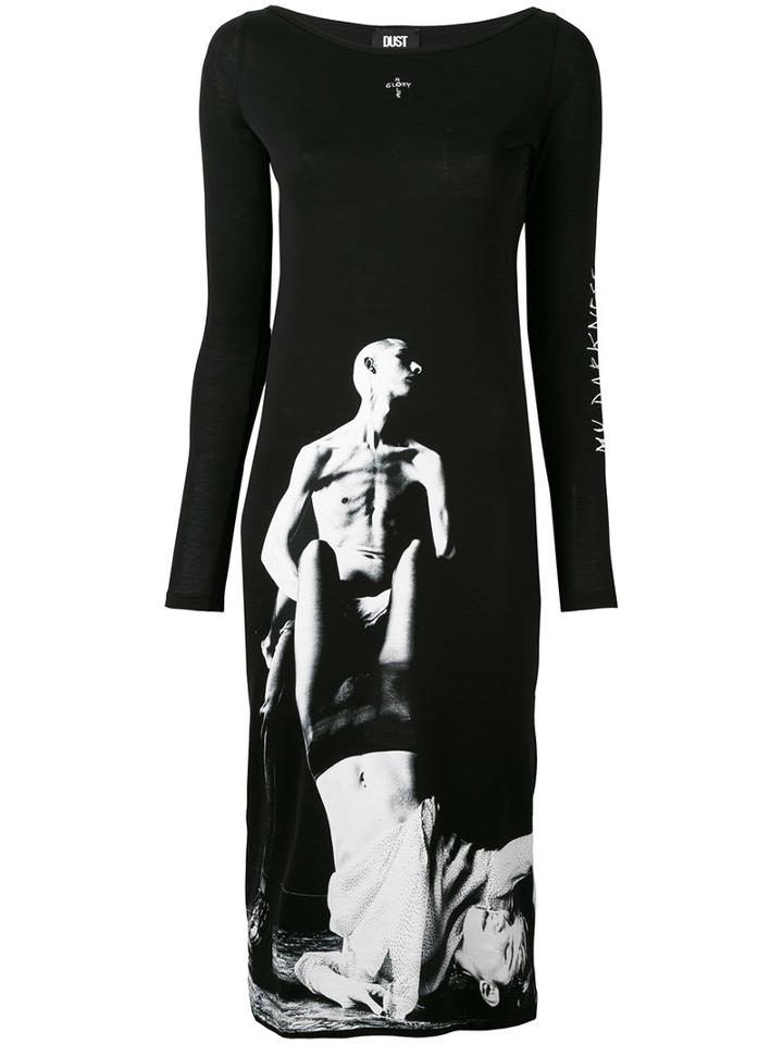 Dust - Printed Fitted Dress - Women - Cotton - M, Women's, Black, Cotton