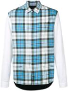 J.w.anderson - Checked Shirt - Men - Cotton/polyamide/polyurethane/viscose - 52, Blue, Cotton/polyamide/polyurethane/viscose