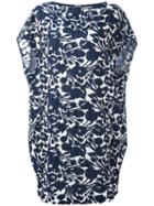 I'm Isola Marras Floral Print Dress, Women's, Size: 40, Blue, Acetate/viscose/polyester/spandex/elastane