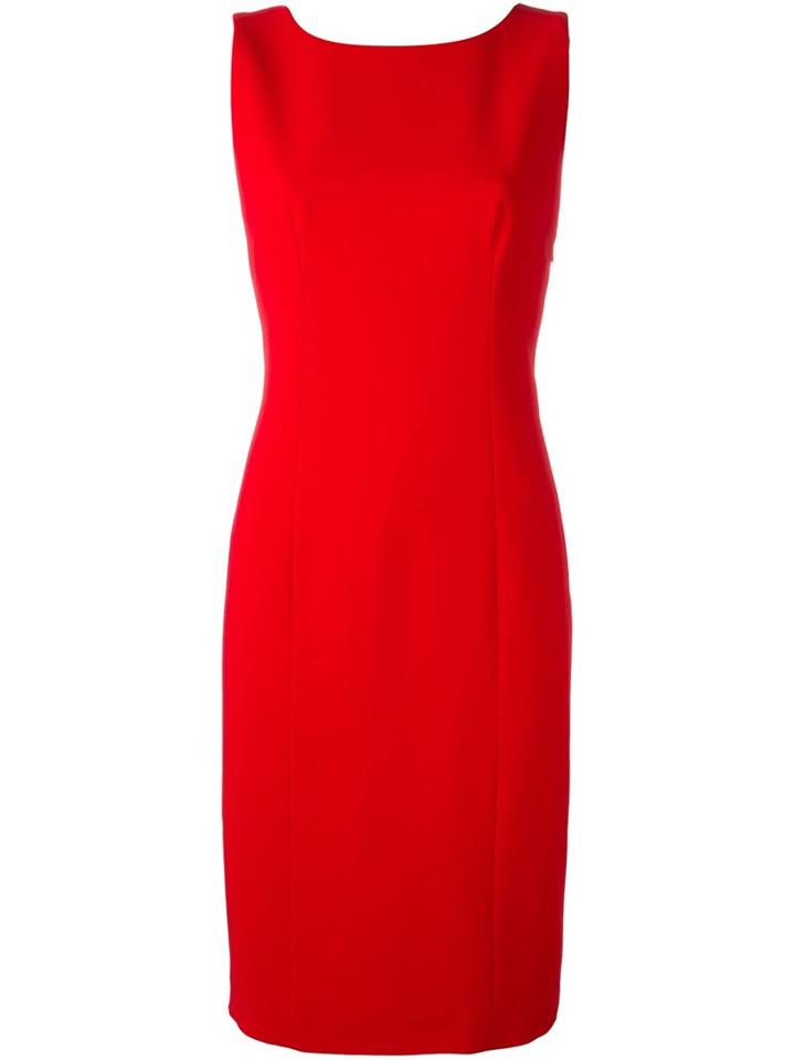 Capucci Back Bow Detail Dress, Women's, Size: 44, Red, Viscose/spandex/elastane/polyester