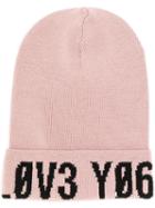 Red Valentino Logo Embroidered Hat - Pink