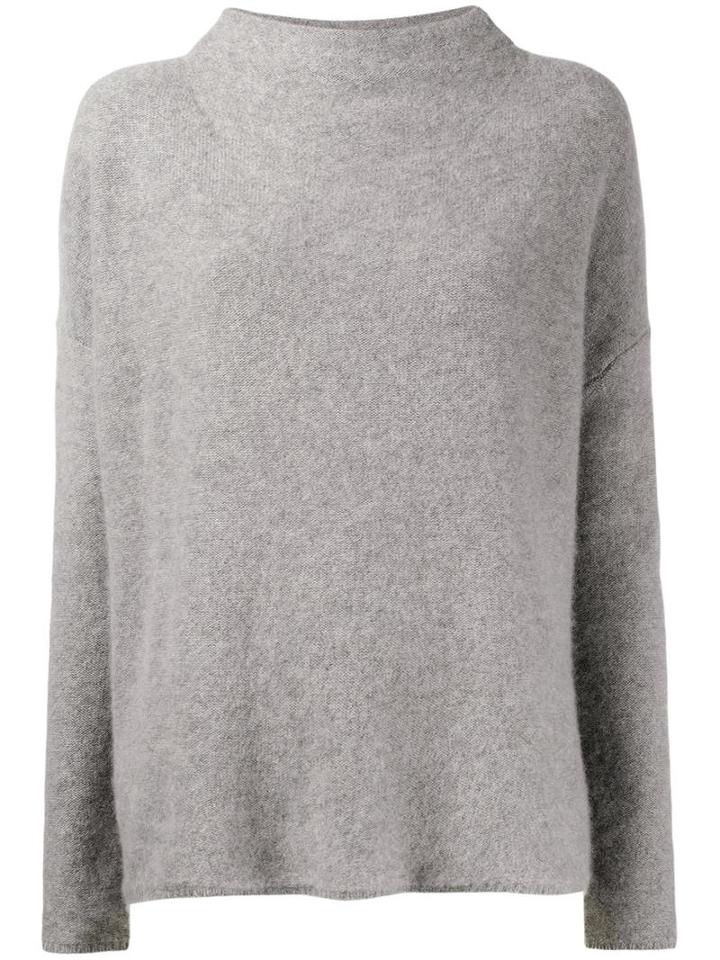 Vince High Neck Jumper, Women's, Size: Small, Grey, Cashmere